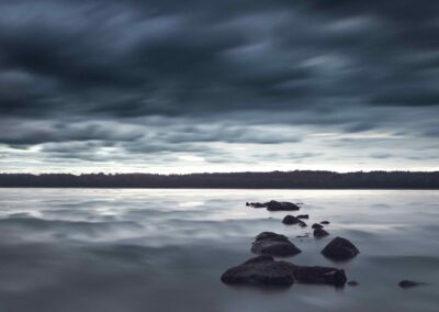 Landskab fotografi taget af Anders Dissing af vand taget med en lang lukketid